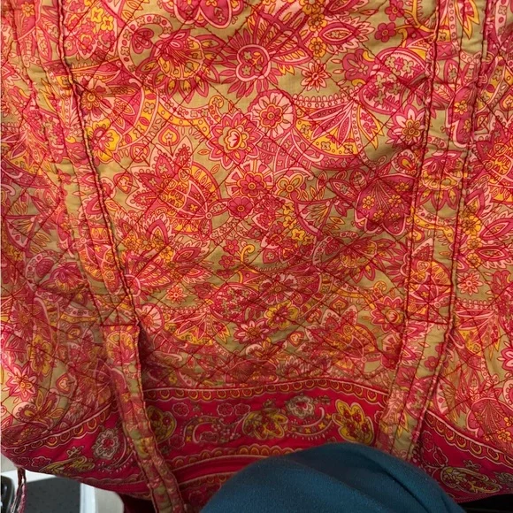 Boutique Brand Vibrant Pink and Orange Women's Tote Duffel Bag - Picture 4 of 7